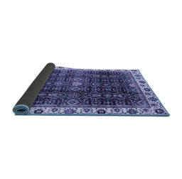 Sideview of Abstract Blue Modern Rug, abs3133blu