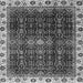 Square Abstract Gray Modern Rug, abs3133gry