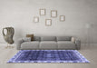 Machine Washable Abstract Blue Modern Rug in a Living Room, wshabs3133blu