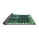 Sideview of Abstract Turquoise Modern Rug, abs3133turq