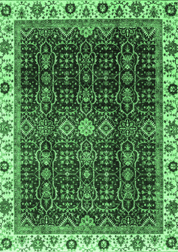 Abstract Emerald Green Modern Rug, abs3133emgrn