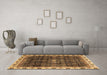 Machine Washable Abstract Brown Modern Rug in a Living Room,, wshabs3133brn