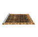 Sideview of Machine Washable Abstract Brown Modern Rug, wshabs3133brn