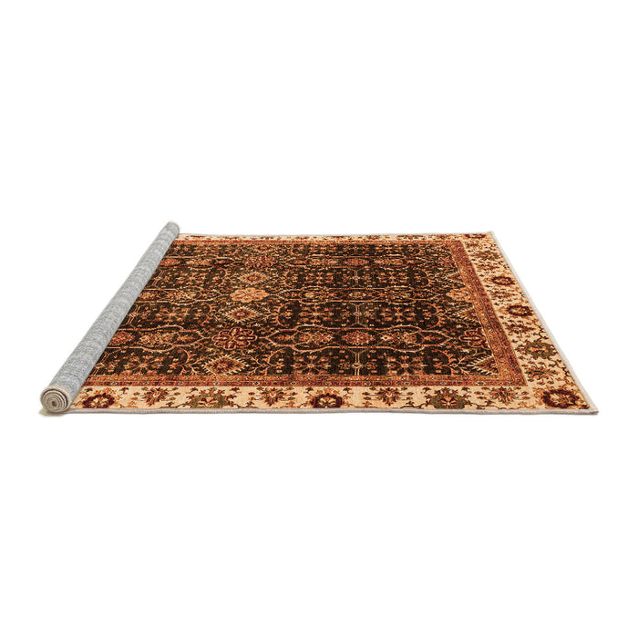 Sideview of Machine Washable Abstract Orange Modern Area Rugs, wshabs3133org