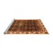 Sideview of Machine Washable Abstract Orange Modern Area Rugs, wshabs3133org