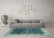 Machine Washable Abstract Light Blue Modern Rug in a Living Room, wshabs3133lblu