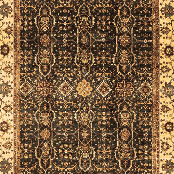 Machine Washable Abstract Brown Modern Rug, wshabs3133brn