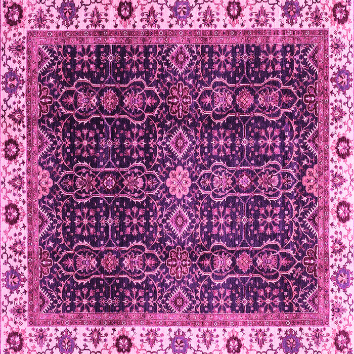 Square Machine Washable Abstract Pink Modern Rug, wshabs3133pnk