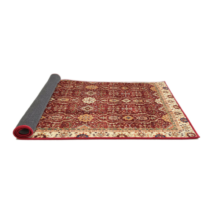 Sideview of Abstract Red Modern Rug, abs3134