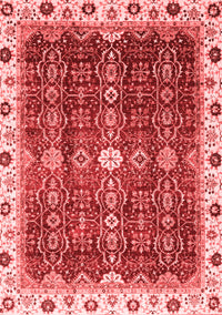 Abstract Red Modern Rug, abs3134red