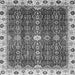 Square Machine Washable Abstract Gray Modern Rug, wshabs3134gry