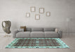 Machine Washable Abstract Light Blue Modern Rug in a Living Room, wshabs3134lblu