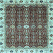 Square Machine Washable Abstract Light Blue Modern Rug, wshabs3134lblu