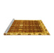 Sideview of Machine Washable Abstract Yellow Modern Rug, wshabs3134yw