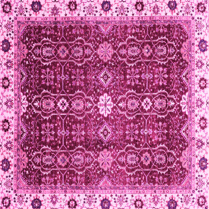 Square Abstract Pink Modern Rug, abs3134pnk