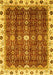 Machine Washable Abstract Yellow Modern Rug, wshabs3134yw