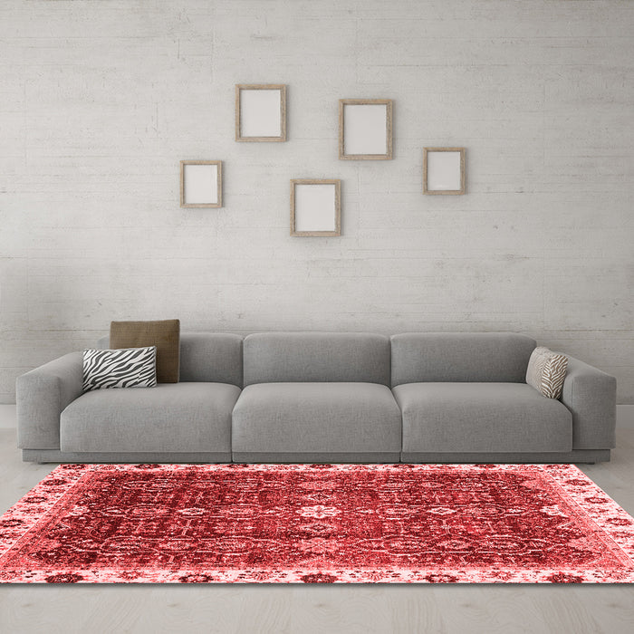 Modern Red Washable Rugs