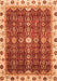 Abstract Orange Modern Rug, abs3134org