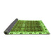 Sideview of Abstract Green Modern Rug, abs3134grn