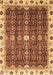 Machine Washable Abstract Brown Modern Rug, wshabs3134brn