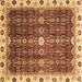 Square Abstract Brown Modern Rug, abs3134brn