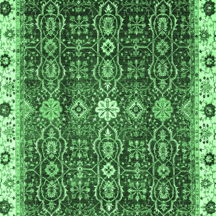 Machine Washable Abstract Emerald Green Modern Area Rugs, wshabs3134emgrn