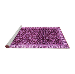 Sideview of Machine Washable Abstract Purple Modern Area Rugs, wshabs3135pur