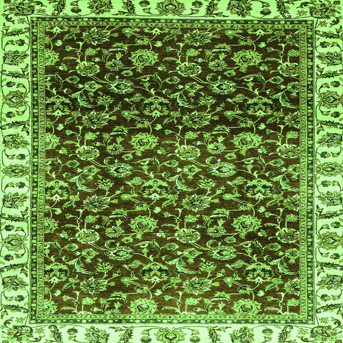 Square Abstract Green Modern Rug, abs3135grn