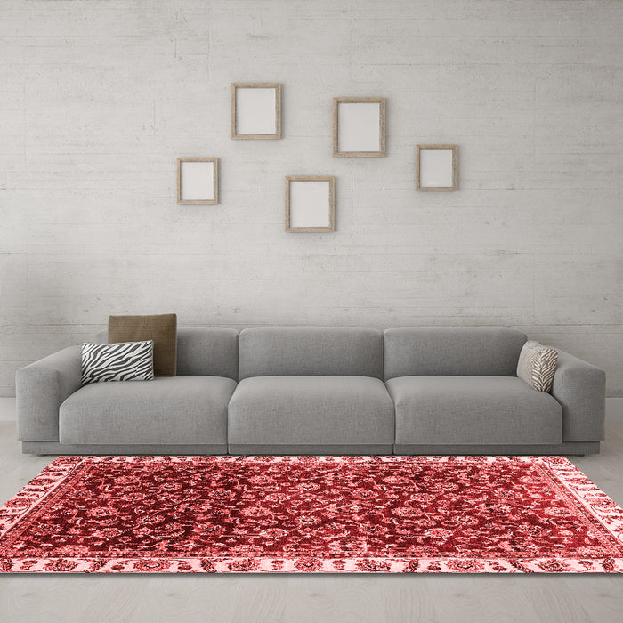 Modern Red Washable Rugs