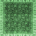 Square Abstract Emerald Green Modern Rug, abs3135emgrn