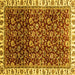 Square Abstract Yellow Modern Rug, abs3135yw