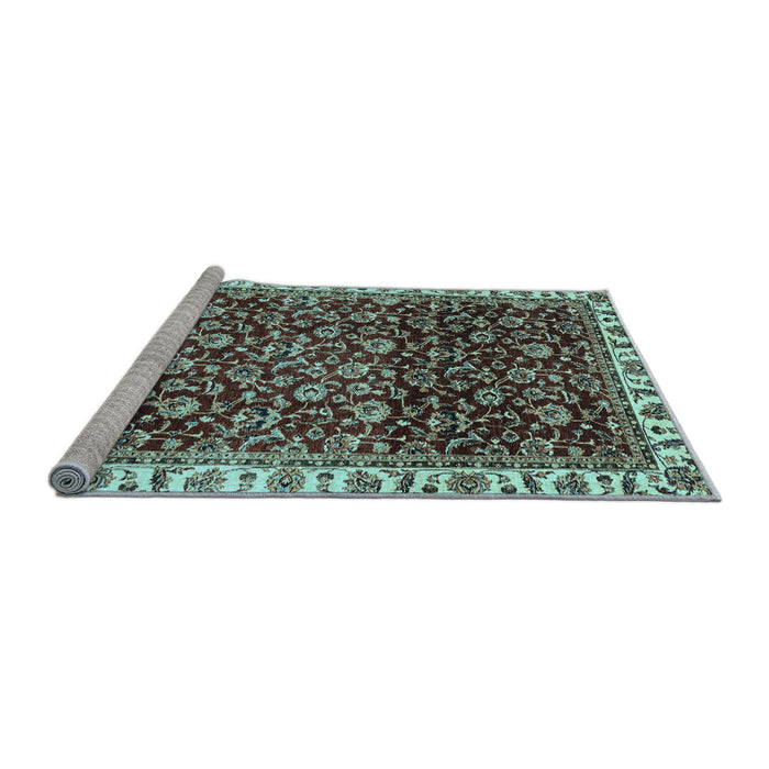 Sideview of Machine Washable Abstract Light Blue Modern Rug, wshabs3135lblu