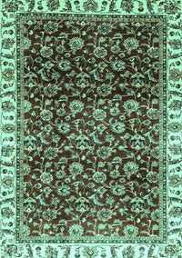 Abstract Turquoise Modern Rug, abs3135turq