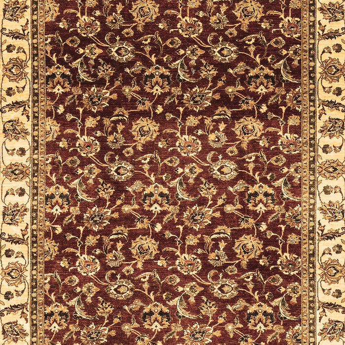 Machine Washable Abstract Brown Modern Rug, wshabs3135brn