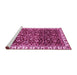 Sideview of Machine Washable Abstract Pink Modern Rug, wshabs3135pnk