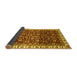 Sideview of Abstract Yellow Modern Rug, abs3135yw