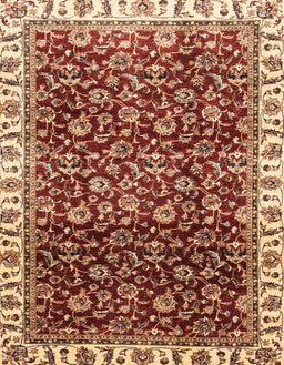 Abstract Red Modern Rug, abs3135