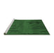 Sideview of Machine Washable Abstract Emerald Green Modern Area Rugs, wshabs3136emgrn