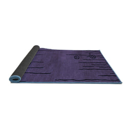 Sideview of Abstract Blue Modern Rug, abs3136blu