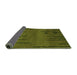 Sideview of Abstract Green Modern Rug, abs3136grn