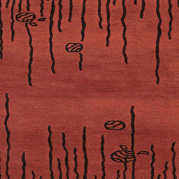 Square Machine Washable Abstract Red Rug, wshabs3136