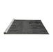 Sideview of Machine Washable Abstract Gray Modern Rug, wshabs3136gry