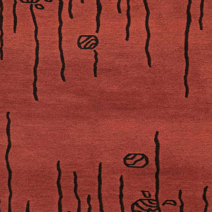 Abstract Red Modern Rug, abs3136