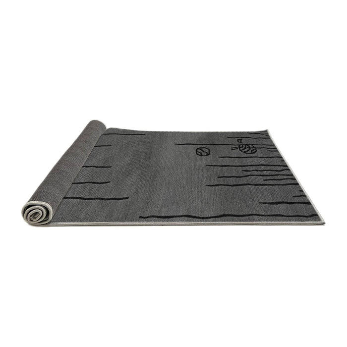 Sideview of Abstract Gray Modern Rug, abs3136gry