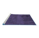 Sideview of Machine Washable Abstract Blue Modern Rug, wshabs3136blu