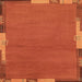 Square Abstract Orange Red Modern Rug, abs3137