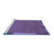 Sideview of Machine Washable Abstract Blue Modern Rug, wshabs3137blu