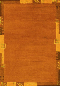 Abstract Yellow Modern Rug, abs3137yw