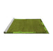 Sideview of Machine Washable Abstract Green Modern Area Rugs, wshabs3137grn