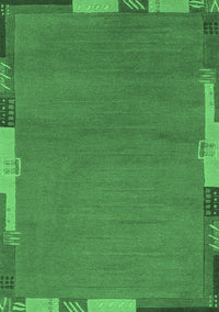 Abstract Emerald Green Modern Rug, abs3137emgrn